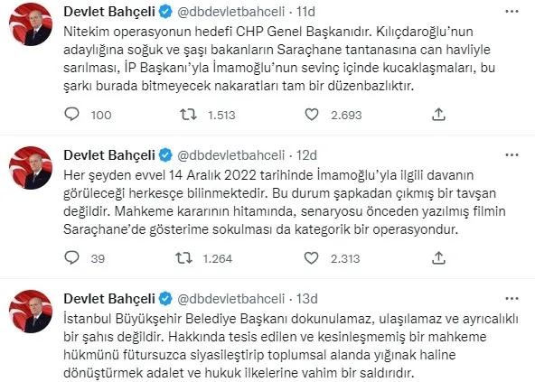 MHP Lideri Devlet Bahçeli’den flaş Ekrem İmamoğlu açıklaması: Senaryosu önceden yazılmış operasyon