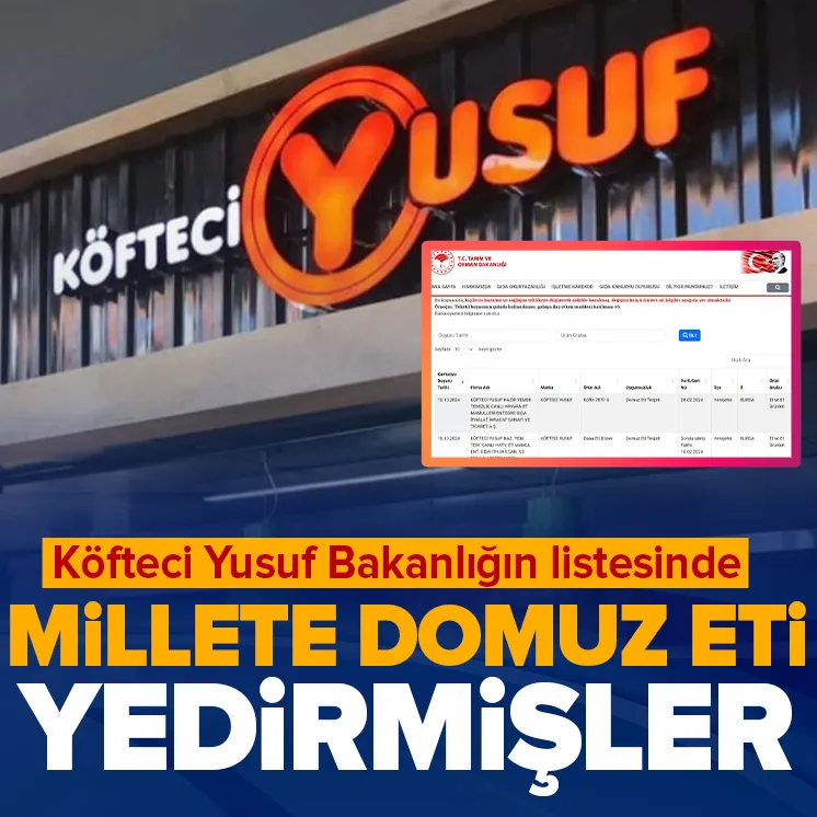 Köfteci Yusuf vatandaşa domuz eti yedirmiş