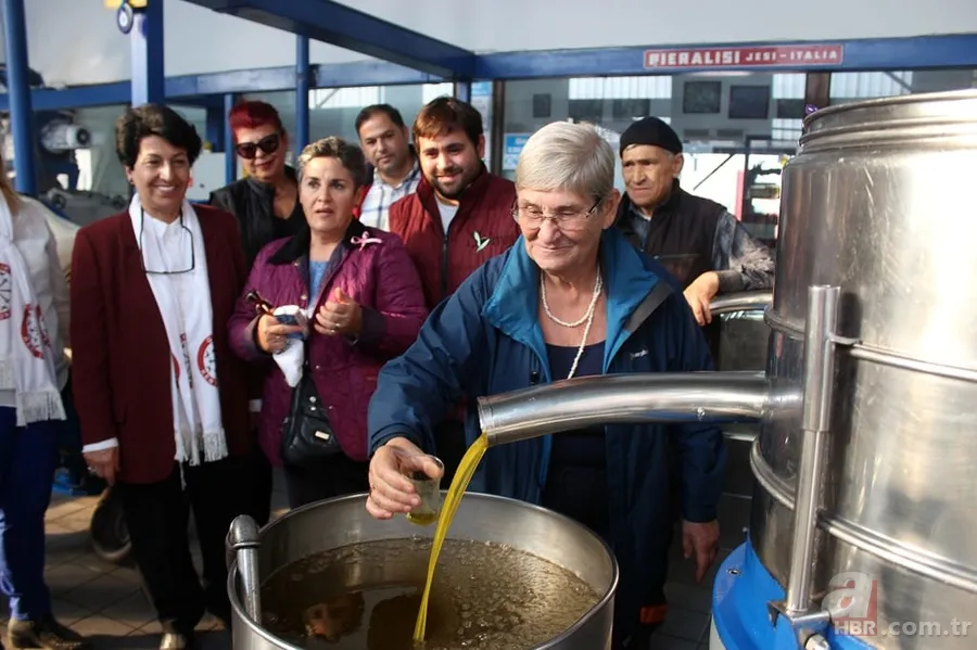 Canan Karatay, yeni sıkılan zeytinyağını bardakla içti 3