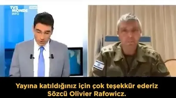 Katil İsrail Ordu Sözcüsü Rafowicz’in yalanlarına tahammül edemedi yayından kovdu! Fransız sunucuya tehdit savuran soykırımcı dersini aldı