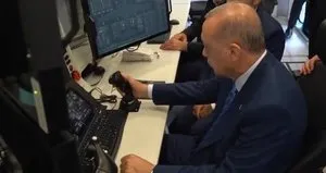 Başkan Erdoğan TİHA’yı kontrol etti