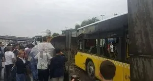 Metrobüs yolunda kamyon dehşeti!