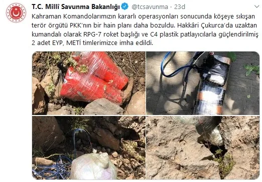 Son dakika: Milli Savunma Bakanlığı duyurdu: PKK’nın bir hain planı daha bozuldu - 1