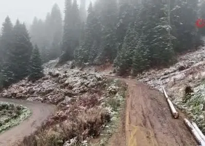 Karabük’te mevsimin ilk karı yağdı