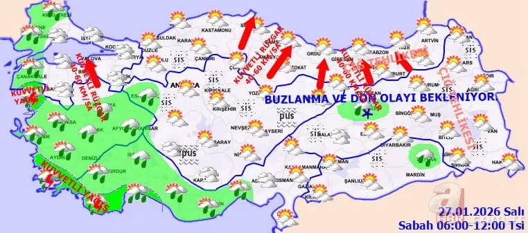 Türkiye'ye yeni sistem giriş yaptı: 17 il alarmda! Yağış, kar ve fırtına uyarısı 18