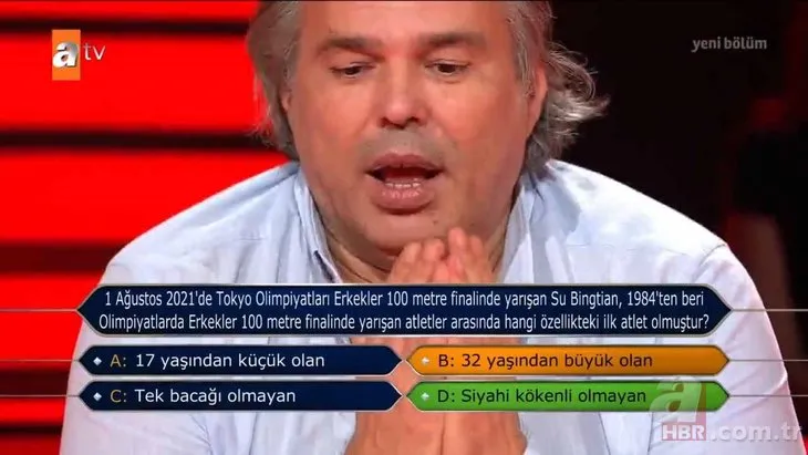 Milyoner'e damga vuran yarışmacı: Bu soruda elenmek marifet ister! ''Onur öğrencisi olarak mezun oldum'' dedi ama...