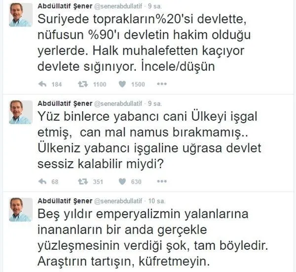 Abdüllatif Şener de Halep'teki katliamı zafer diye kutladı! - 2