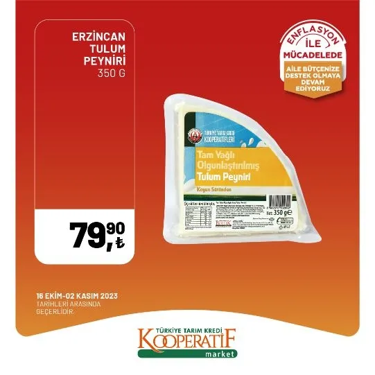 Tarım Kredi Market 30 Ekim indirim kataloğu! Kuru Soğan 5,90 TL, Salatalık 9,75 TL, Limon 10,90 TL, Yerli muz 28,90 TL, Mandalina 12,50 TL satışta…