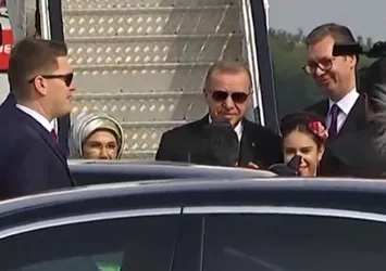 Başkan Erdoğan Sırbistan'da böyle karşılandı