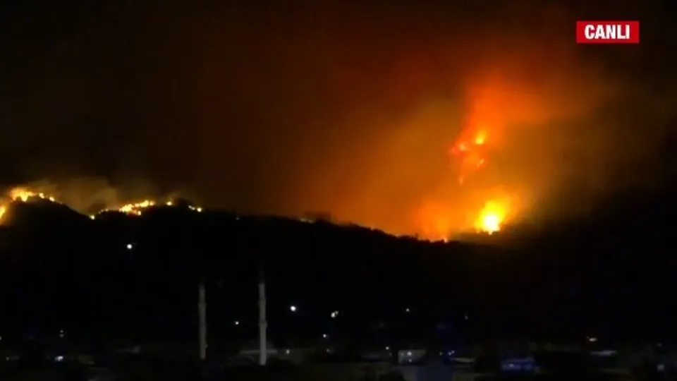 Hatay’da yangın kabusu: Gecenin karanlığı alevlerle aydınlandı