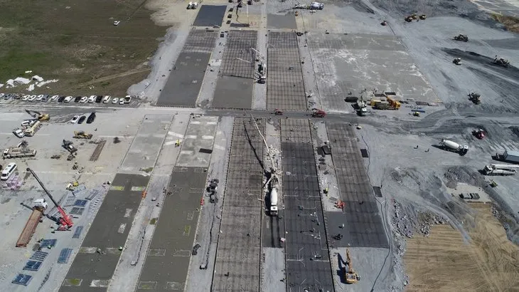 Atatürk Havalimanı’na yapılan hastane inşaatında son durum: Zemine beton dökümü başlandı