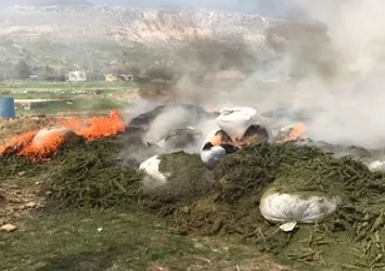 Terör örgütü PKK'nın 30 ton uyuşturucusu imha edildi