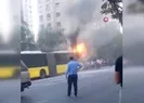 İstanbullunun ulaşım çilesi bitmiyor! İETT otobüsü alev aldı...