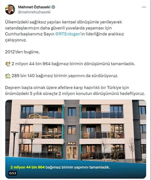 1687703995906.jpg Bakan Özhaseki duyurdu: Sağlıksız yapıları kentsel dönüşümle yenilemek için aralıksız çalışıyoruz - 1