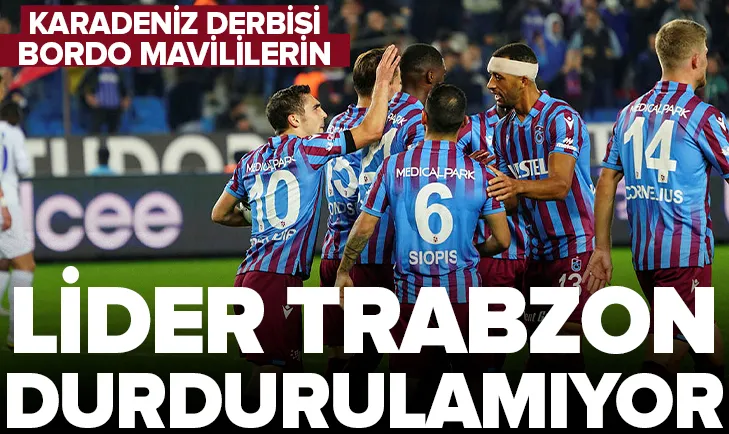 Lider Trabzonspor durdurulamıyor