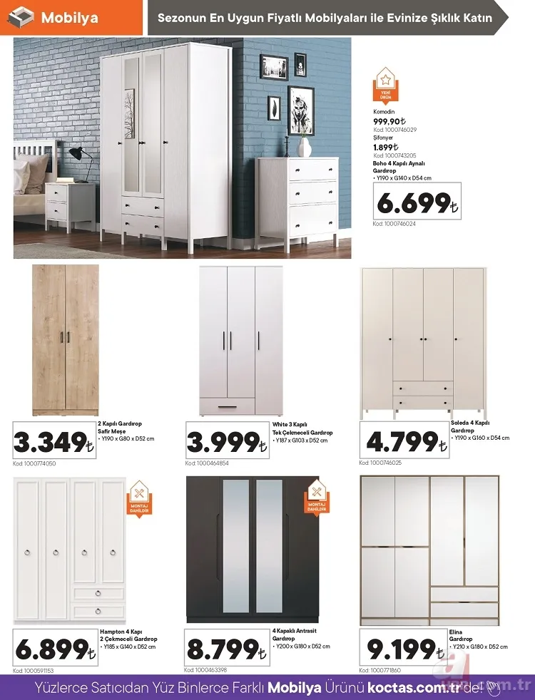 Koçtaş ekim ayı indirim kataloğu yayınlandı! Evinizi baştan aşağı tamamen değiştirebileceğiniz ürünlerin indirimli fiyatı 8