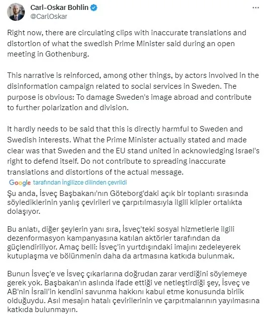 isvec-basbakani-israilin-soykirim-hakki-var-demisti-kustah-savunmaya-yetkililerden-skandal-kilif-tercume-hatas-1700853633313.jpg İsveç Başbakanı “İsrail’in soykırım hakkı var” demişti! Küstah savunmaya yetkililerden skandal kılıf: Tercüme hatası - 5