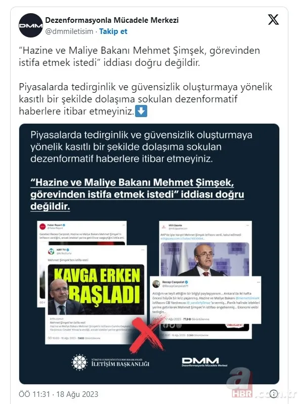 Fondaş medyadan “Bakan Mehmet Şimşek istifa etti” yalanı! Borsa İstanbul hedef alındı 12