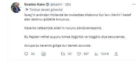 Son dakika | Türkiye’den Hollanda’daki Kur’an yırtma skandalına peş peşe sert tepki | Büyükelçi Dışişleri’ne çağrıldı