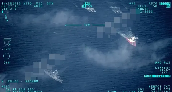 Son dakika: MSB, Barbaros fırkateyninin İHA tarafından alınan görüntüsünü paylaştı