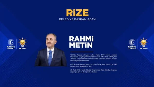 Rahmi Metin kimdir, kaç yaşında, nereli? AK Parti Rize Belediye başkan adayı kim oldu? MHP, CHP ve İYİ Parti adayları kimler?