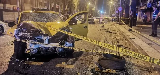 İzmir’de taksi kontrolden çıkarak kağıt toplayıcısına çarptı! 1 ölü, 1 yaralı