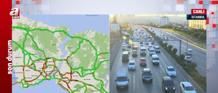 İstanbul'da sabah trafiği! İşte trafik yoğunluk haritasında son durum - 1