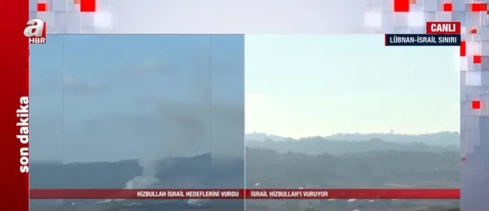 İsrail ile Hizbullah arasında çatışma! Canlı yayında saldırı anları A Haber’de