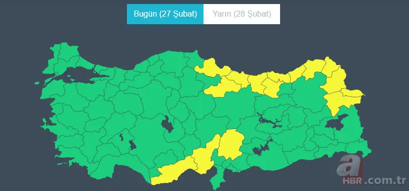 Hava buz kesecek! Kuvvetli sağanak, fırtına ve kar uyarısı: 15 ilde sarı kod devrede 13