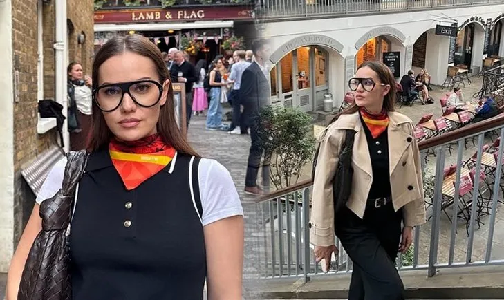 Burak Özçivit’in biricik eşi Fahriye Evcen’den Londra pozları