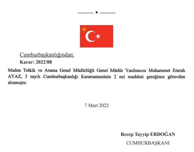 Son dakika: Başkan Erdoğan imzaladı! Görevden alma kararları Resmi Gazete'de yayımlandı - 1