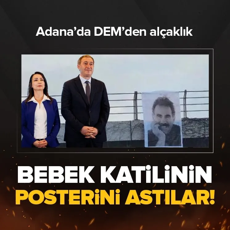 Alçaklar Öcalan’ın posterini astı!