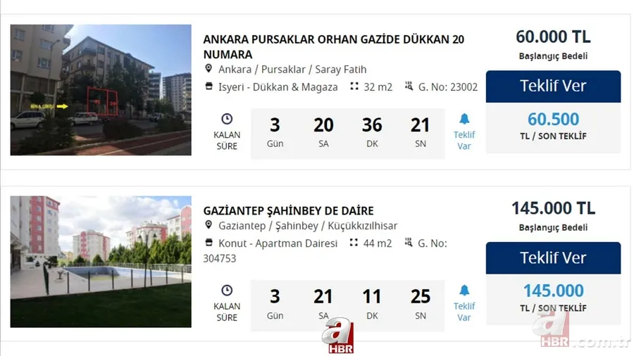 Bankalardan kapış kapış ucuz satılık evler! 55.000 - 130.000 - 175.000 TL'ye ev sahibi olmak mümkün! İş Bankası... 2