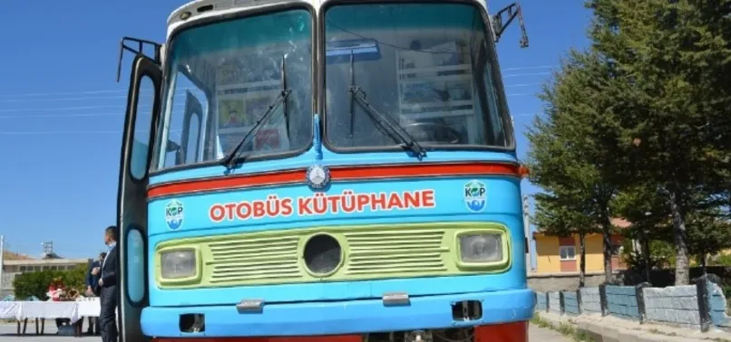 33 yıl yolcu taşıyan otobüs, kütüphane oldu