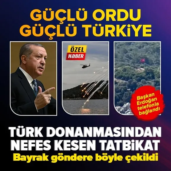 Denizkurdu 2024 tatbikatı nefes kesiyor | Başkan Erdoğan telefonla bağlandı!  A Haber ekipleri TCG Anadolu’da...