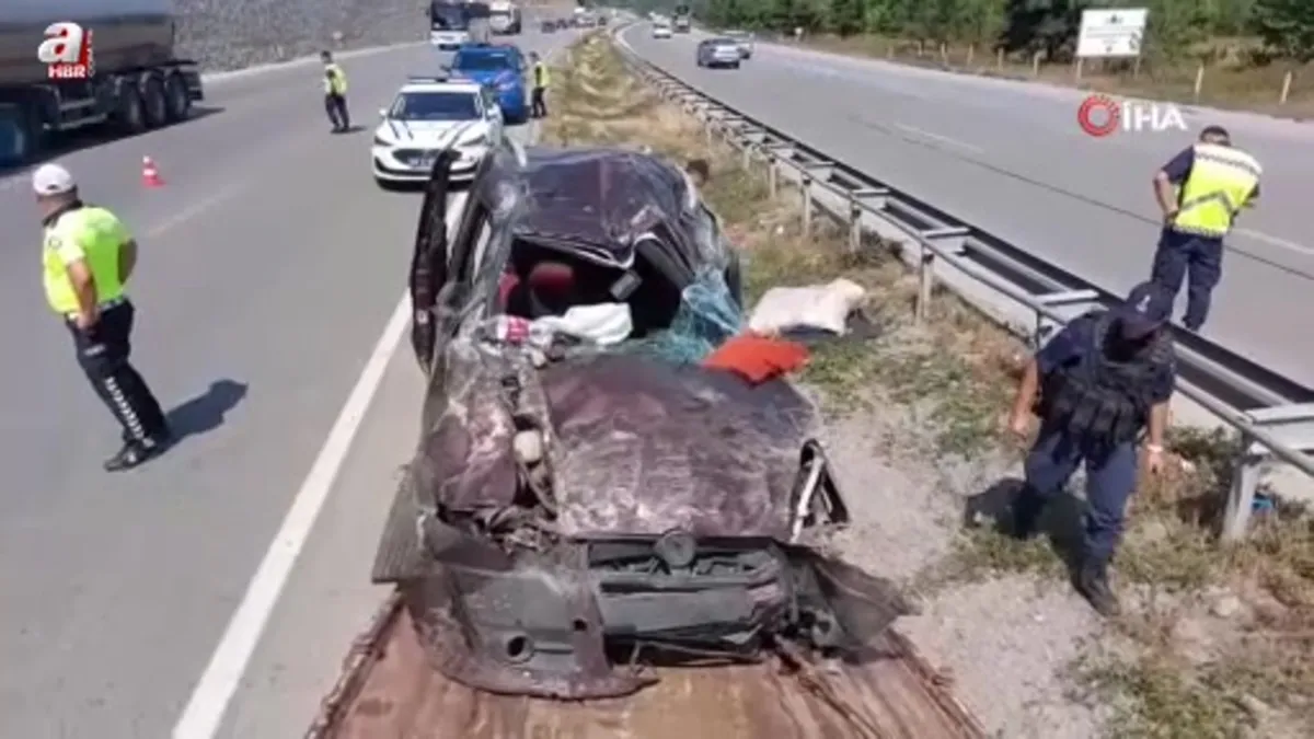 Samsun'da hafif ticari araç takla attı: 1 ölü 3 yaralı