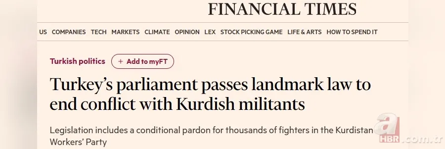 Terörsüz Türkiye yasası dünya basınında: Reuters ve FT tarihi adımı öne çıkardı, Avrupa ve İsrail cephesinde rahatsızlık öne çıktı 5