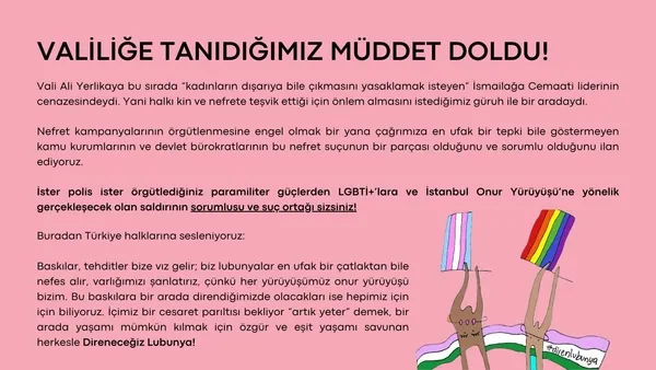 LGBT’nin provokasyon adresi Taksim! Devlete verdikleri süre dolmuş! Beyazıt’ta sapıklığa izin vermeyen STK’lardan yeni açıklama