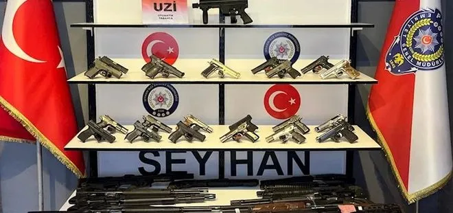 Adana’da operasyon ve denetimlerde 43 ruhsatsız silah ele geçirildi
