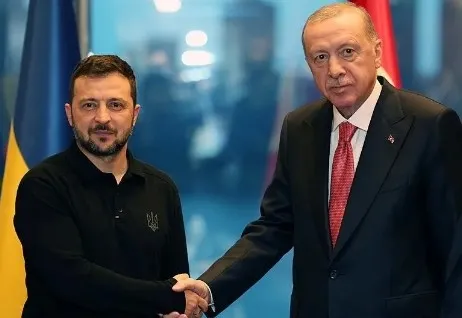 BAŞKAN ERDOĞAN UKRAYNA DEVLET BAŞKANI ZELENSKİY İLE GÖRÜŞTÜ