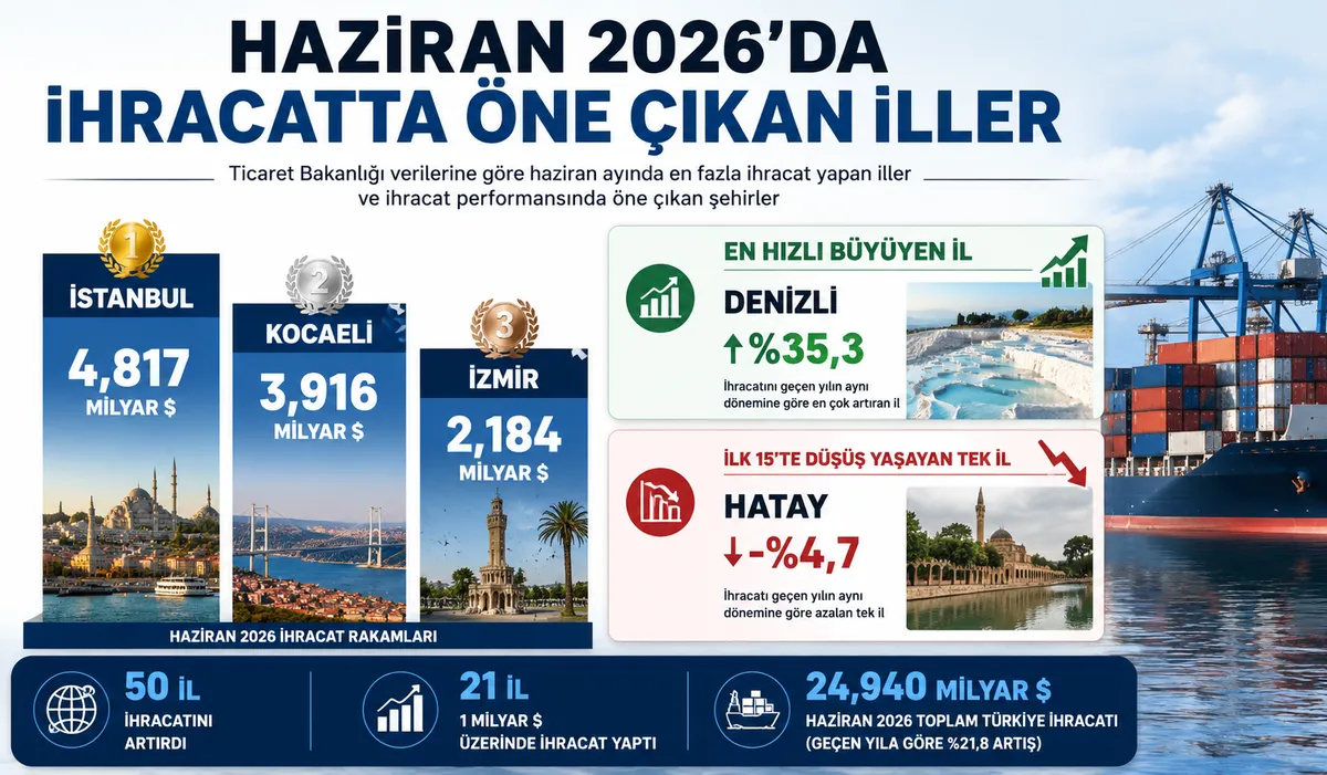 İhracat yılın ilk yarısında 136 milyar doları aştı! Zirvede hangi iller var? - 1