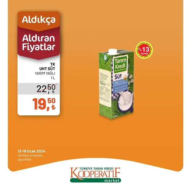 Tarım Kredi Market, 18 Ocak İndirim Kataloğu ile Müşterilerine Cazip Fırsatlar Sunuyor! Salatalık, Soğan, Limon, Çay, Türk Kahvesi ve Fazlası Uygun Fiyatlarla Satışta! - 20