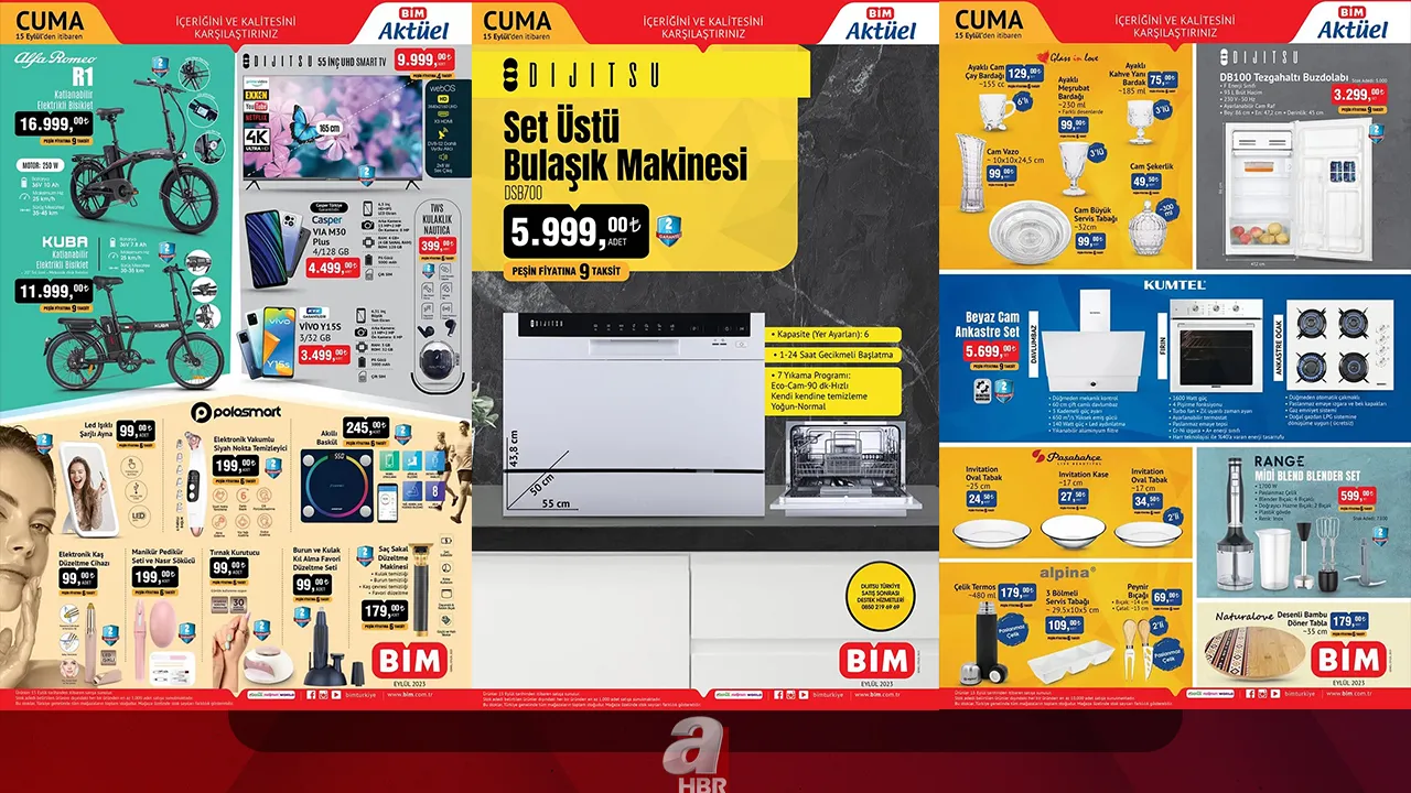 15 Eylül BİM aktüel ürünler kataloğu! Yarın BİM’e elektrikli bisiklet, telefon, akıllı tartı, mini buz dolabı, kablosuz kulaklık, mutfak gereçleri geliyor