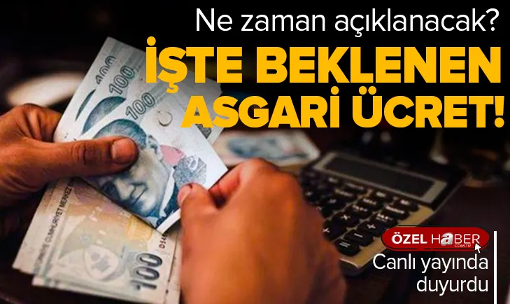 Asgari ücret için net rakam!
