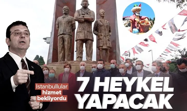 Vatandaş hizmet beklerken CHP’li İBB Başkanı Ekrem İmamoğlu heykel yapma kararı aldı! İstanbul’a 7 yeni heykel