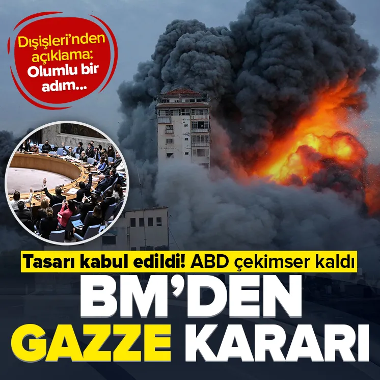 Gazzede ateşkes tasarısı BMde kabul edildi