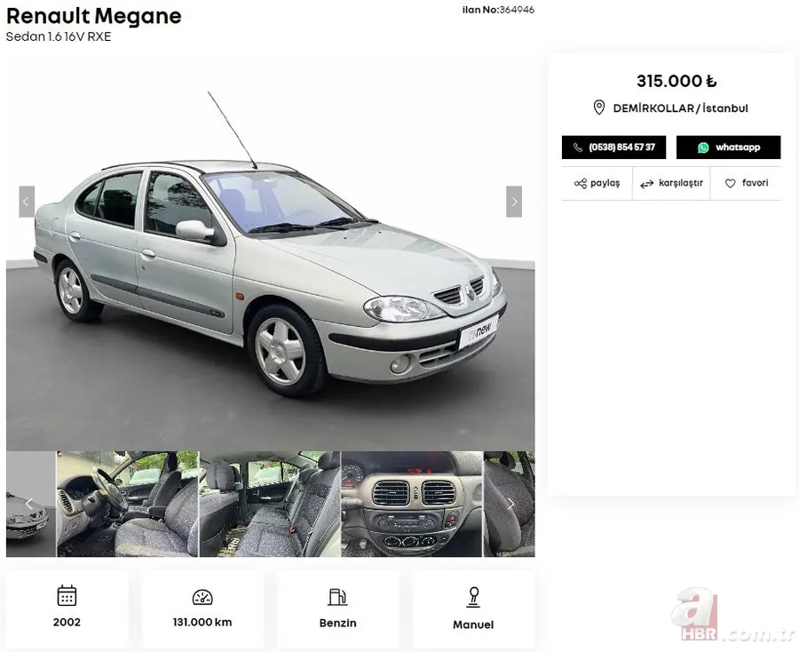 197 bin TL'ye satılık araç var! 2. El araç fiyatlarını yeniledi! İşte Volkswagen, Hyundai, Fiat, Renault, Peugeot, Opel… 9