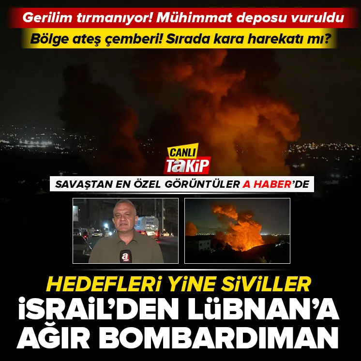 İsrailden Lübnana ağır bombardıman