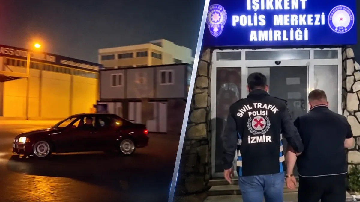 Bornova’da drift atan sürücüye ağır ceza