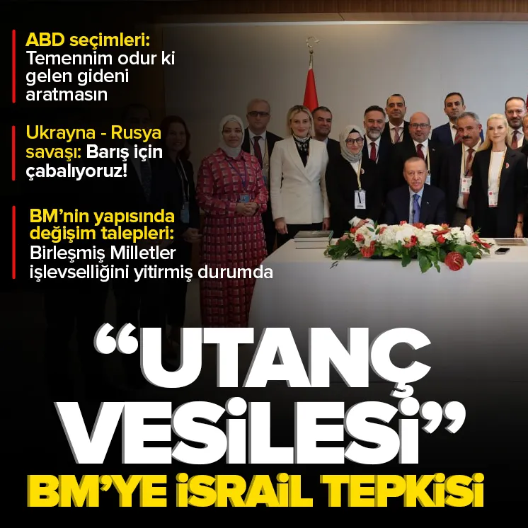 Başkan Erdoğandan BMye İsrail tepkisi: Utanç vesilesi